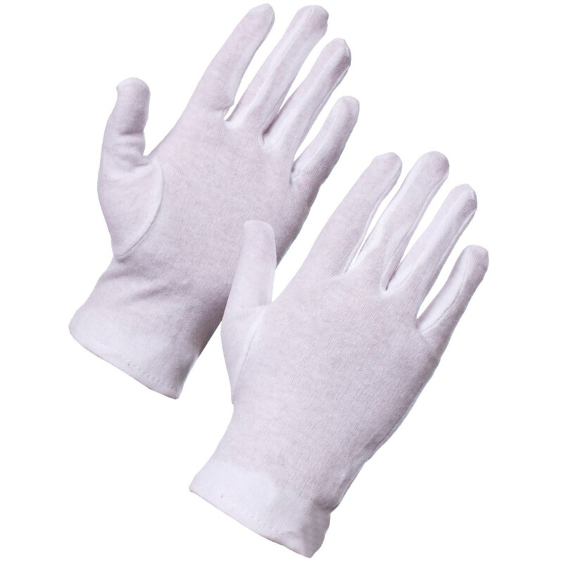 Supertouch Cotton Work Gloves - Mens - White - 500 Pairs Thumbnail