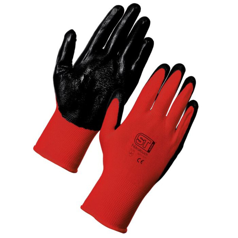 Supertouch Nitrotouch Work Gloves - Red - 120 Pairs Thumbnail